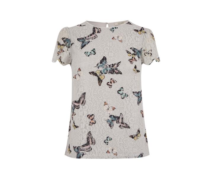 Oasis Everly Butterfly Lace Top