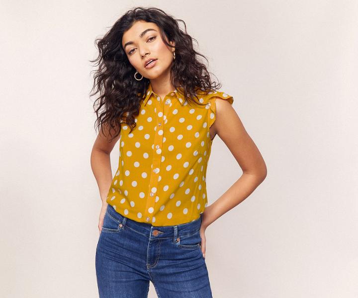 Oasis Summer Spot Frill Shirt