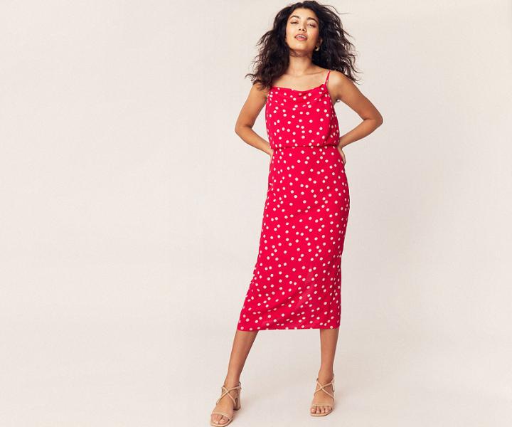 Oasis Spot Cowl Neck Mini Dress