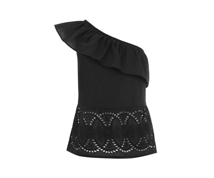Oasis Broderie One Shoulder Top