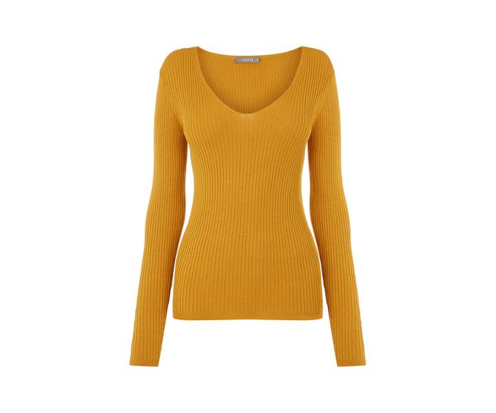 Oasis Meg V Neck Rib Jumper