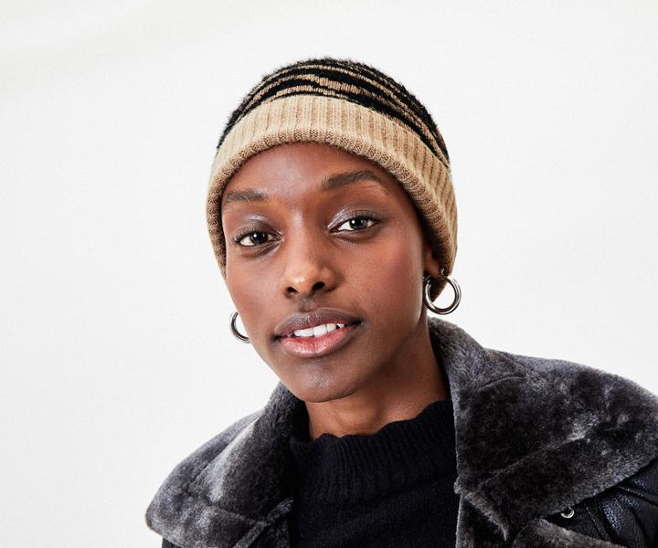Oasis Fluffy Tiger Beanie