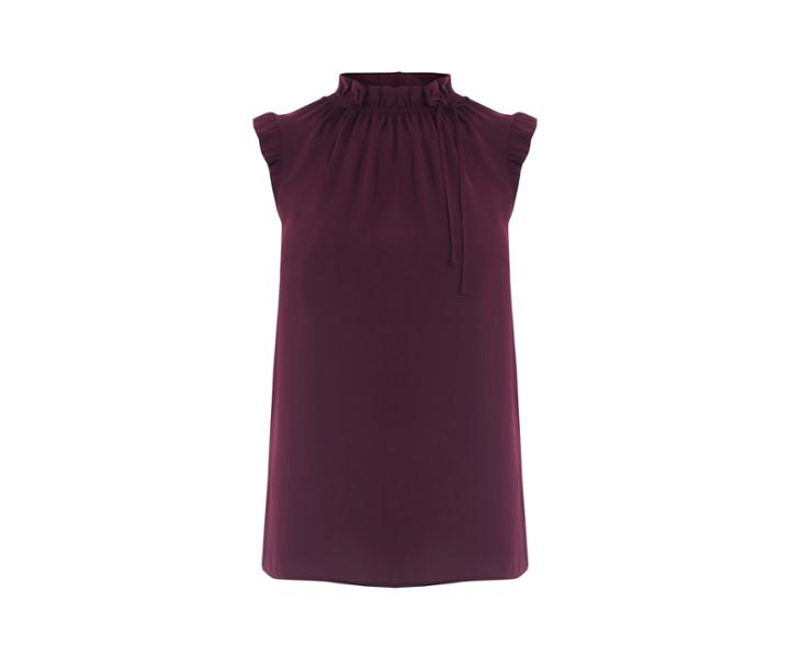 Oasis Ruffle Neck Tie Top