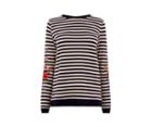 Oasis Stripe Embroidered Sweat