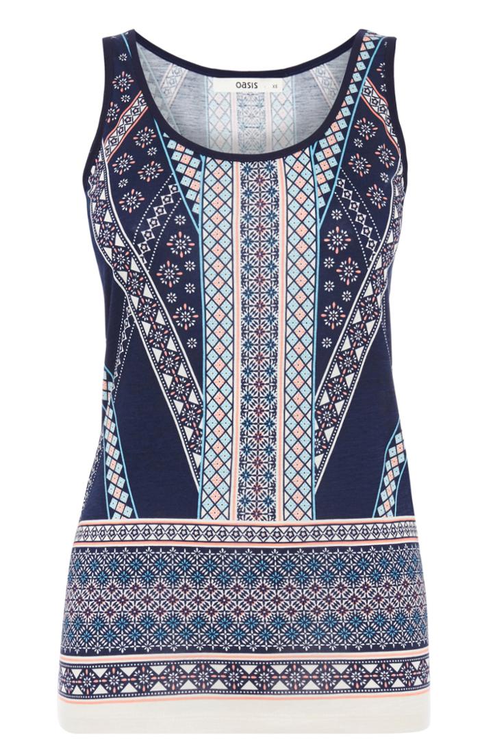 Oasis Moroccan Tile Print Vest