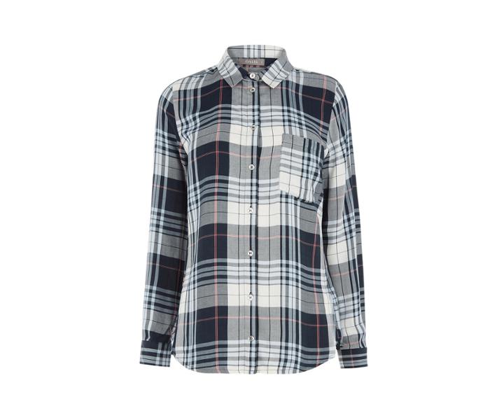 Oasis Check Dip Hem Shirt