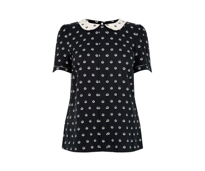 Oasis Spot Collar Top
