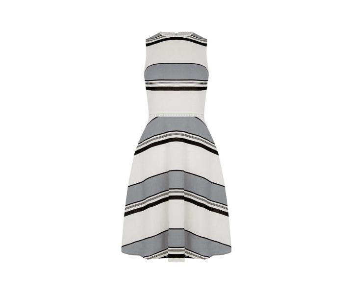 Oasis Stripe Linen Skater Dress Ll