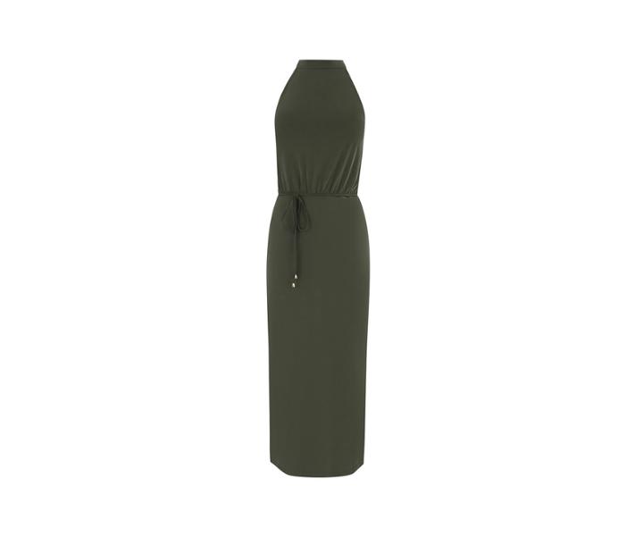 Oasis Halter Cupro Midi Dress
