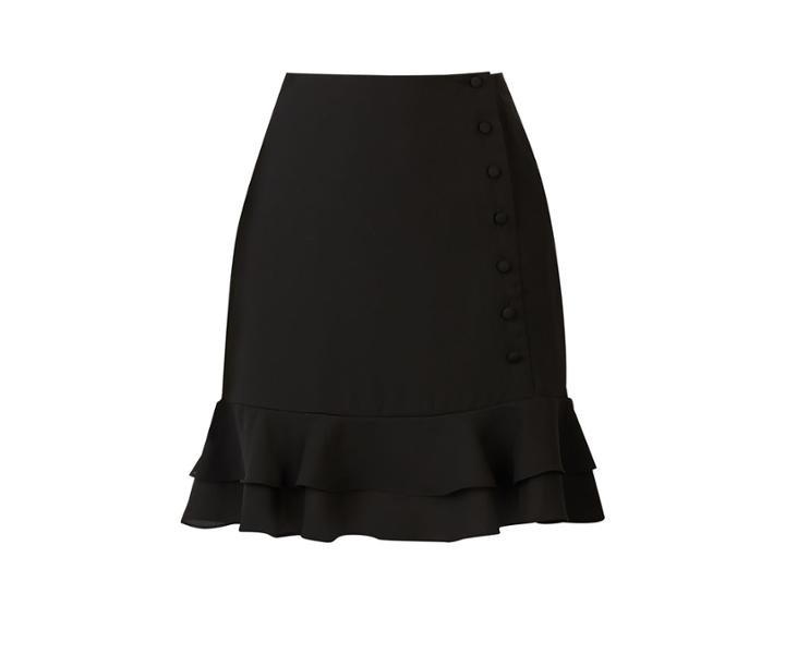 Oasis Button Through Ruffle Skirt
