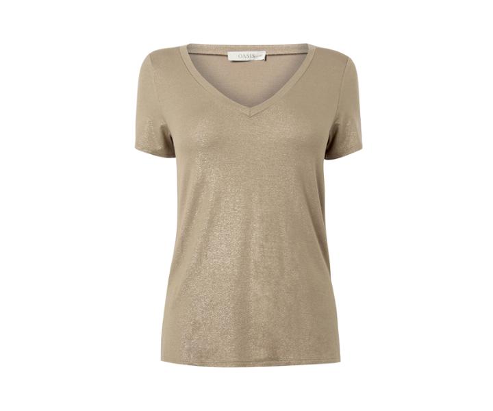 Oasis Shimmer V Neck Tee