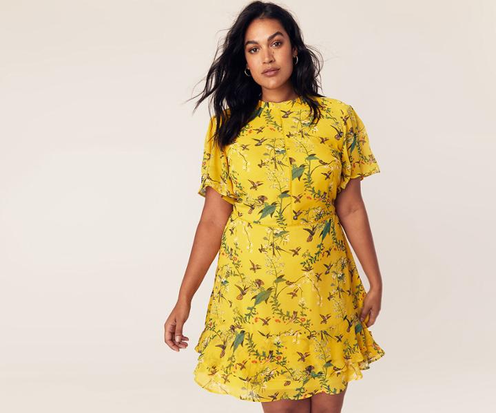 Oasis Curve Floral Print Dress