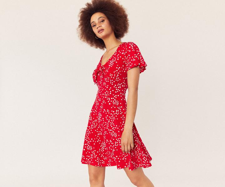 Oasis Juliette Spot Dress Long