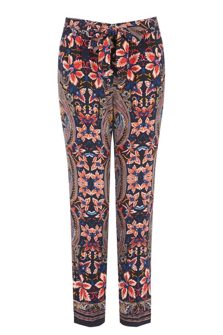 Oasis Paisley Print Peg Trousers