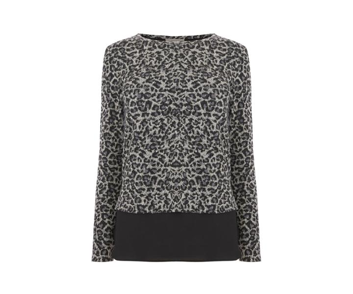 Oasis Animal Woven Mix Top