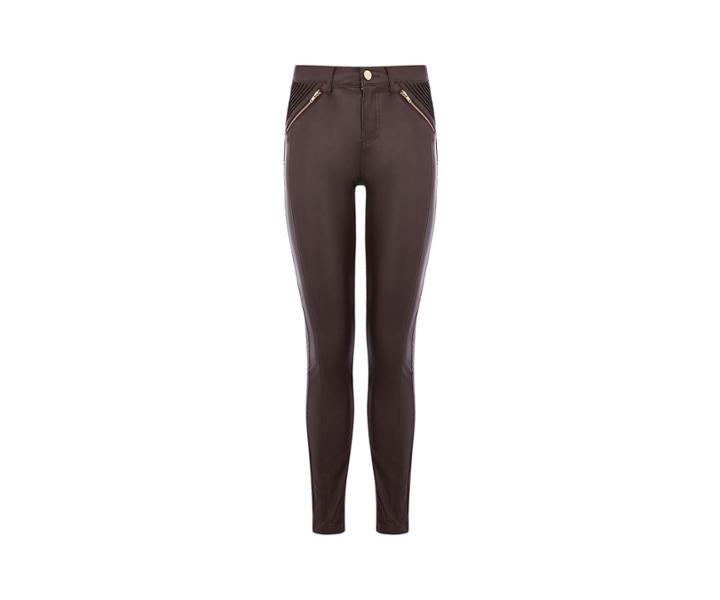 Oasis Pinstitch Coated Jade Jeans