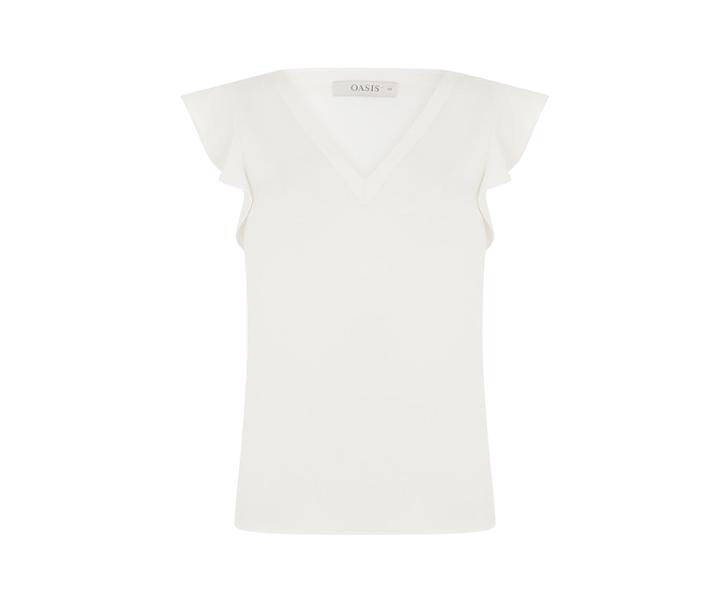 Oasis V Neck Frill Tee