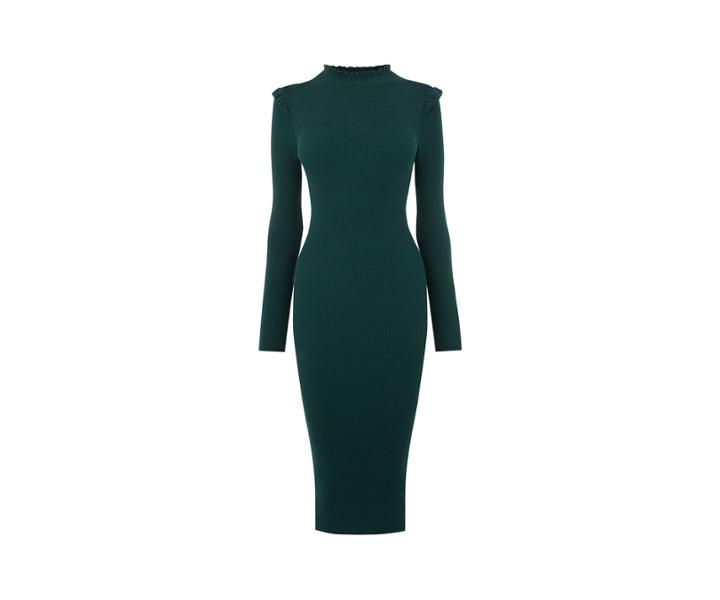 Oasis Frill Shoulder Knit Dress