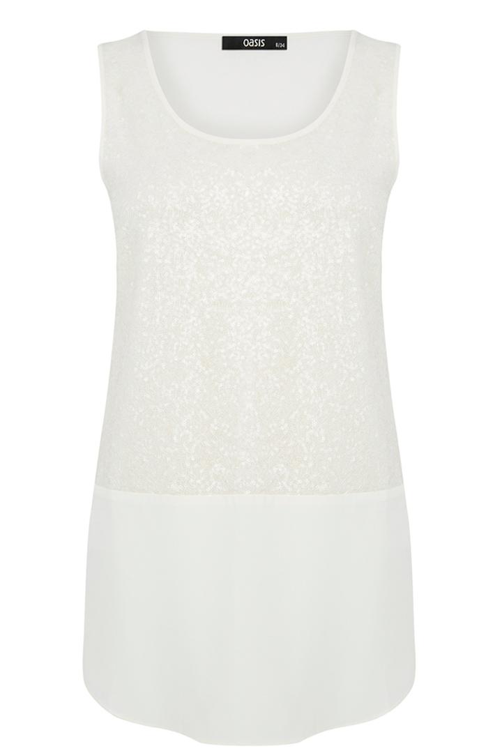 Oasis Longline Sequin Vest