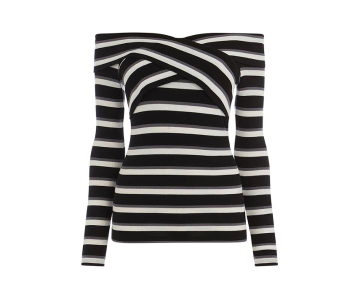 Oasis Stripe Wrap Long Sleeve