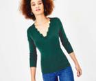 Oasis Sally Scallop Wrap Jumper
