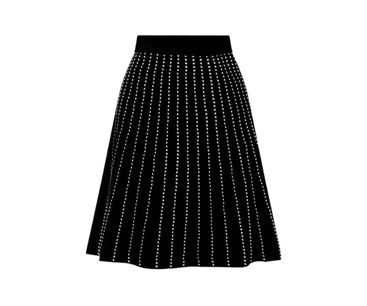 Oasis Julia Line And Dot Knit Skirt