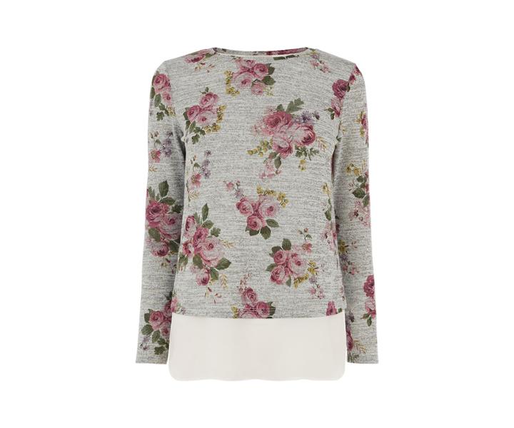 Oasis Rose Print Cosy Top