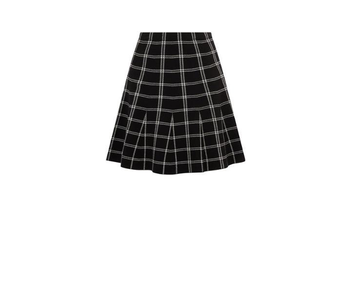 Oasis Check Knitted Skirt