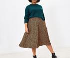 Oasis Curve Leopard Midi Skirt