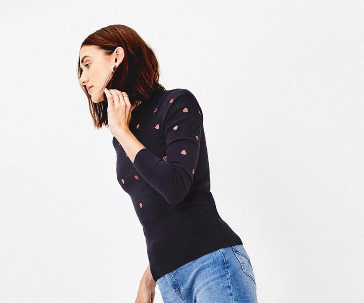 Oasis Valerie Heart Jumper