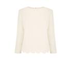 Oasis Scallop 3/4 Sleeve Top