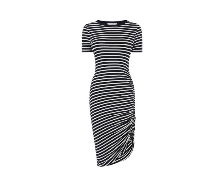 Oasis Stripe Asymmetric Dress