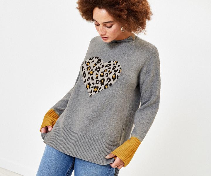 Oasis Halle Animal Heart Jumper