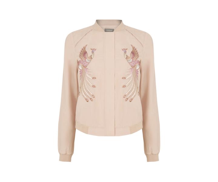 Oasis Osaka Embroidered Bomber Jacke