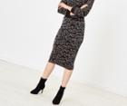 Oasis Leopard Print Knit Skirt