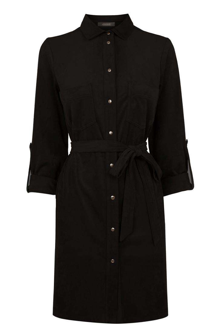 Oasis Suedette Shirt Dress