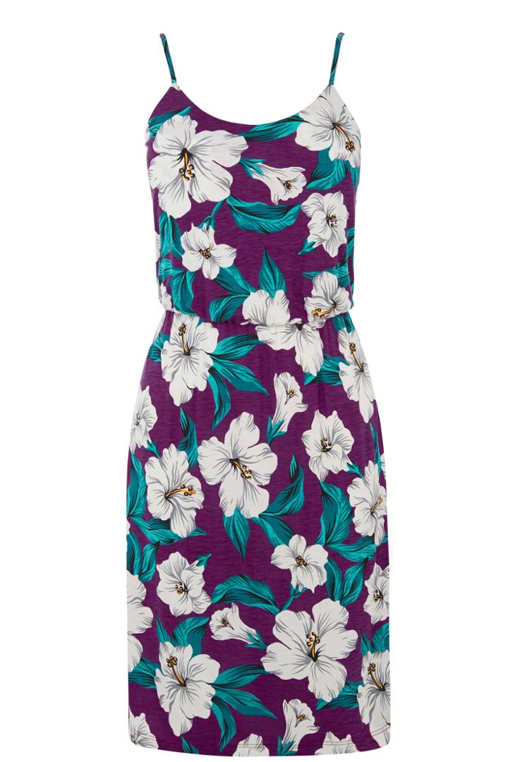 Oasis Rain Hibiscus Print Cami Dress