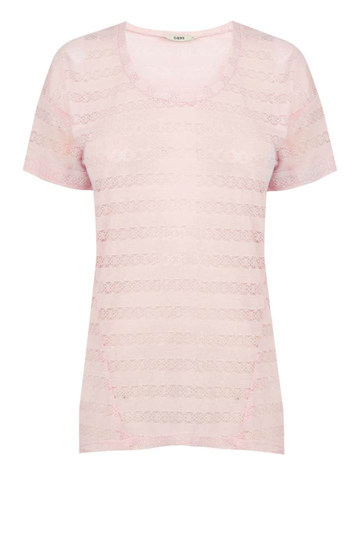 Oasis Lace Stripe Voop T-shirt