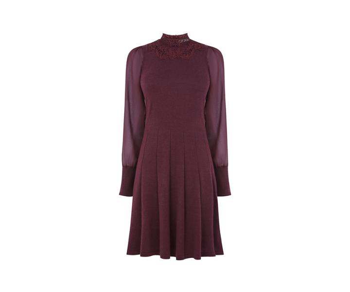 Oasis Lace And Sheer Knit Dress