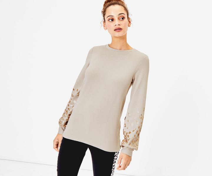 Oasis Foil Leopard Sweater