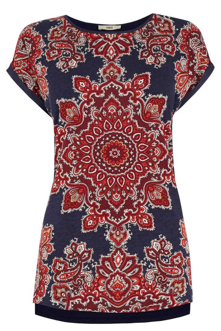 Oasis Paisley Print Tee