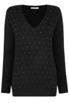 Oasis Studded V Neck Knit