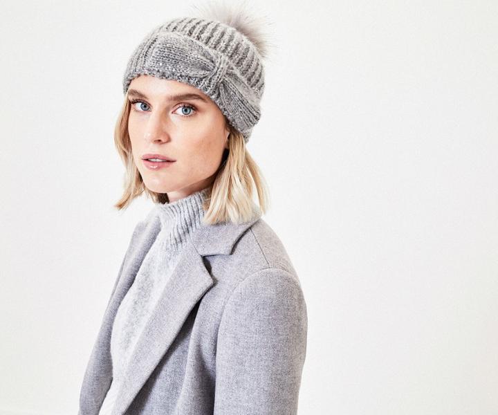 Oasis Knitted Bow Beanie