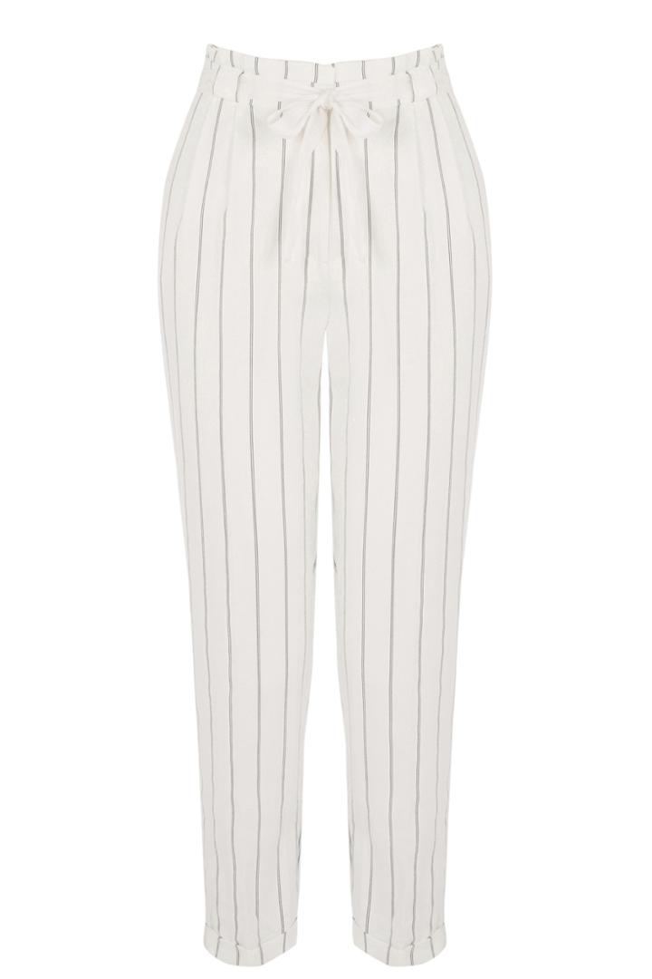 Oasis Stripe Peg Paperbag Trouser