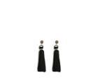 Oasis Black Tassel Earrings