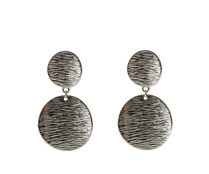 Oasis Silver Disc Earring