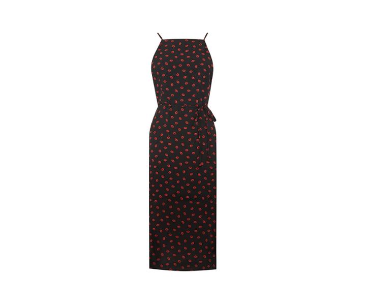 Oasis Short Lip Print Midi Dress