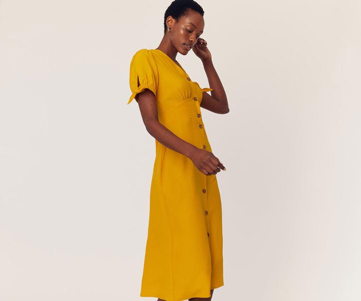 Oasis Midi Button Through Dress