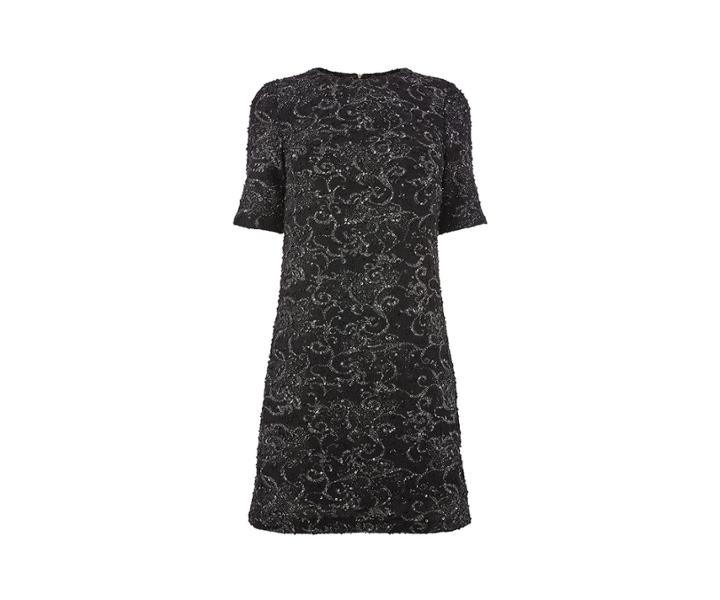 Oasis Ntu Baroque Foil Popcorn Dress