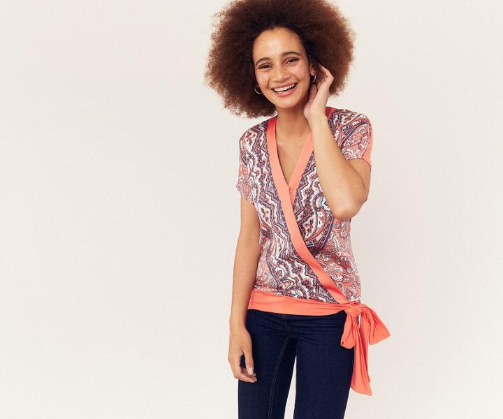 Oasis Paisley Side Tie Top
